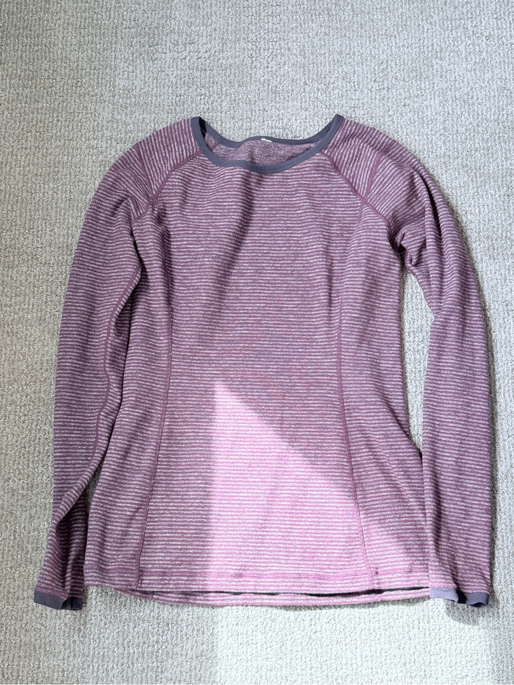 Lululemon vintage reversible L/S Striped Performance Top - Purple